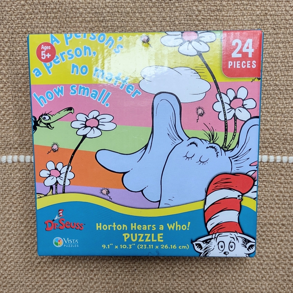 Dr. Seuss Horton Hears a Who! 24-piece jigsaw puzzle, suitable for ages 5+ New